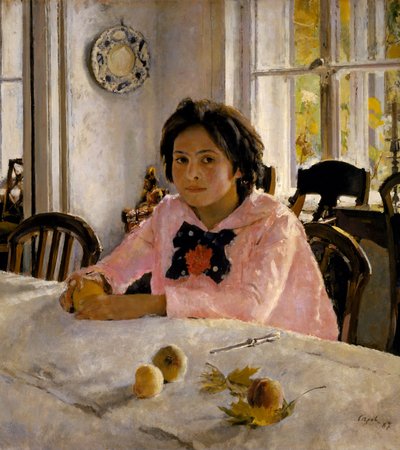 Girl with Peaches by Valentin Aleksandrovich Serov